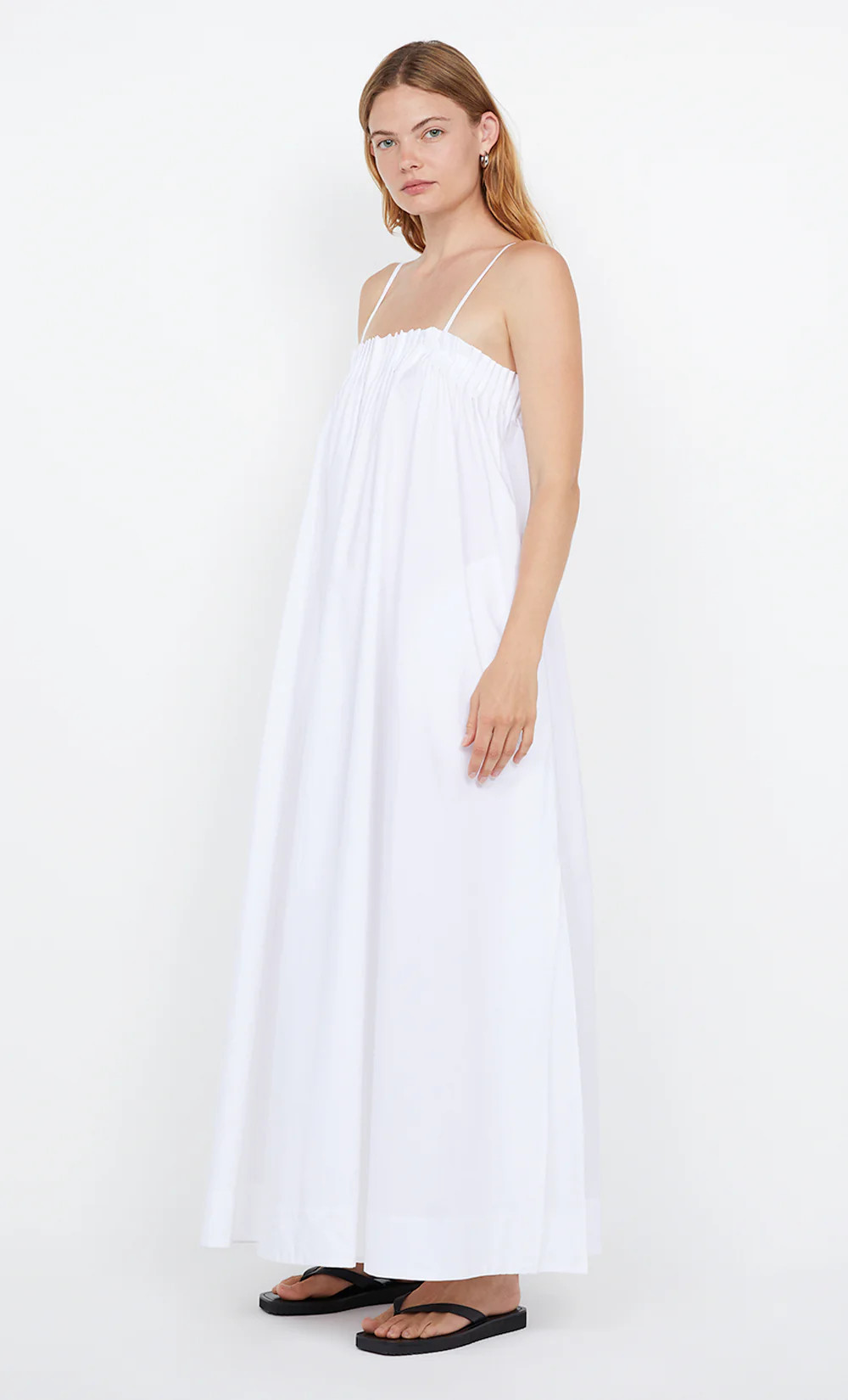 ALUCA PINTUCK MAXI DRESS - WHITE | Bec & Bridge (Global)