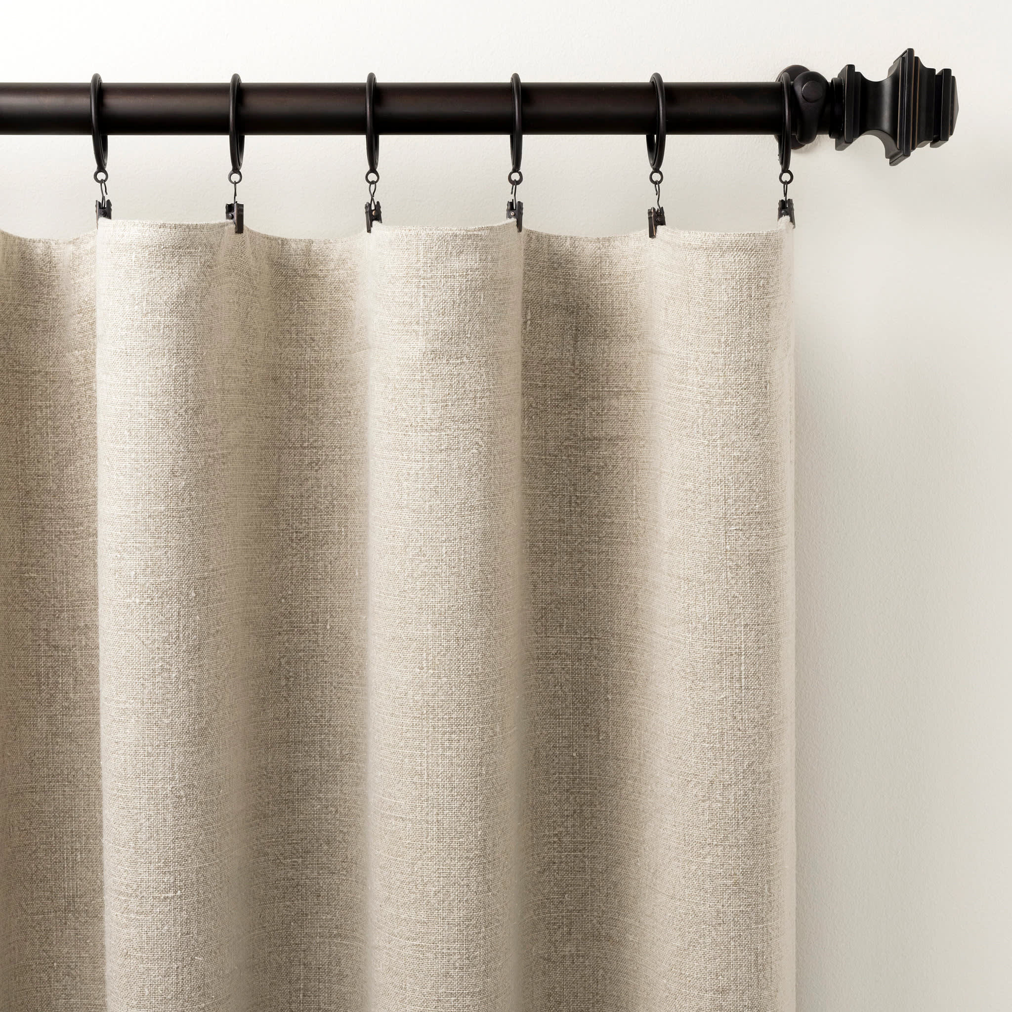 Stone Washed Linen Natural Curtain Panel - 84 | Annie Selke