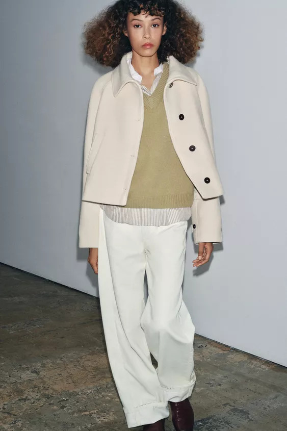 ZW COLLECTION SHORT WOOL COAT | Zara UK