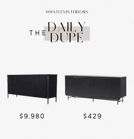 today’s daily dupe! 

black console, black reeded console, dining buffet cabinet, dining buffet table, dining room decor, dining room refresh, living room console, media console table, media console cabinet, tv stand, bedroom console table, hallway cabinet, storage cabinet 

#LTKsalealert #LTKhome