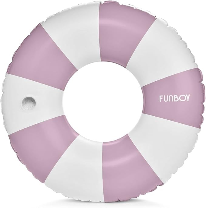 FUNBOY Giant Vintage Stripe Inflatable Tube Pool Float with Cup Holder 48" Large Pool Float for A... | Amazon (US)