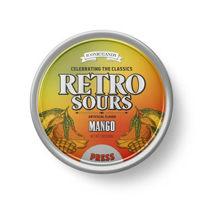Retro Sours Tin Can – Mango (1 Pack) - Classic Hard Candy in Bold Fruity Flavor | Target