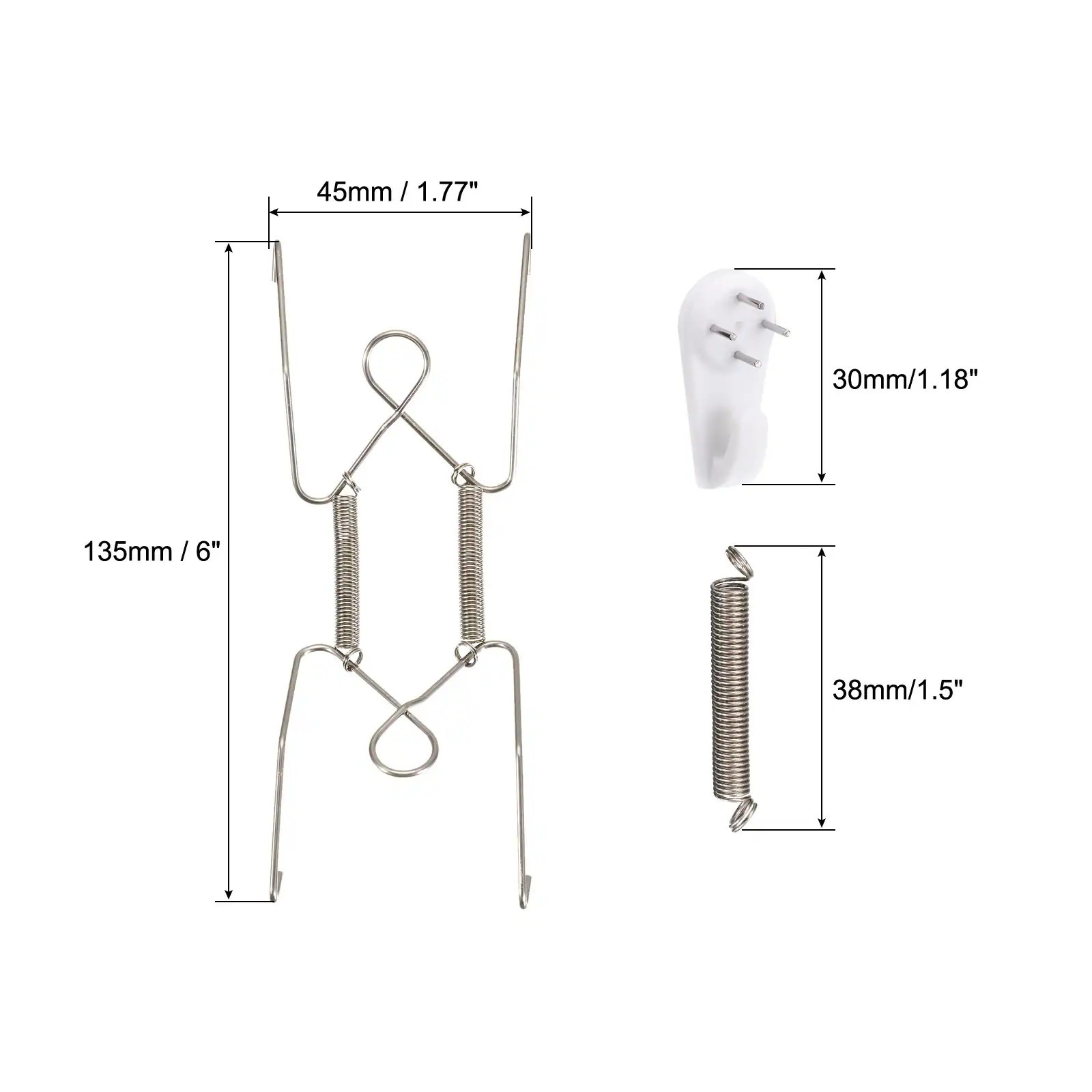 3Pcs Plate Hanger, 6 Inch Stainless Steel for Decorative, Silver | Bed Bath & Beyond