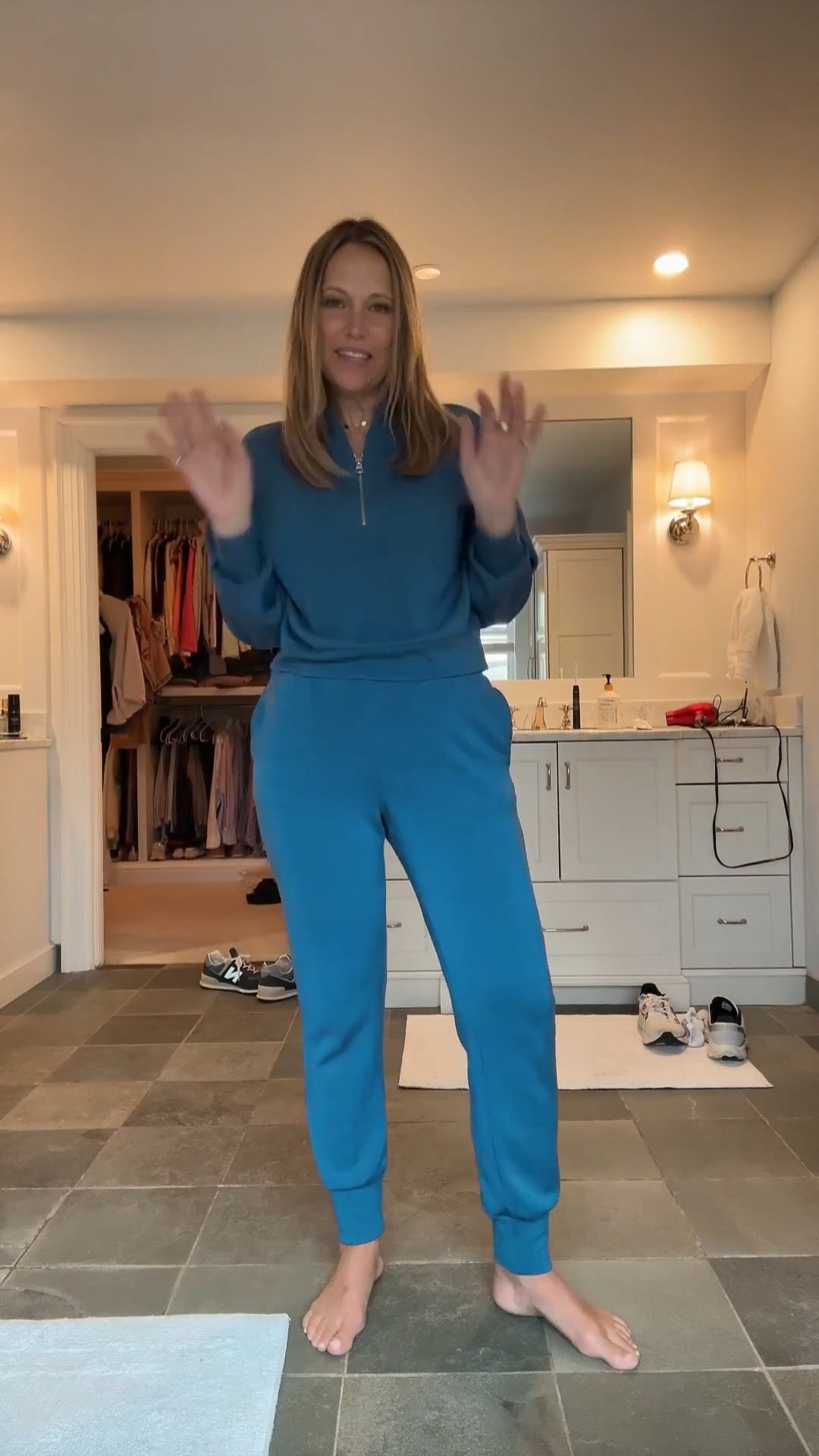 A blue sweat set that balances comfort with a polished feel. It’s relaxed but still looks elevated, making it easy to wear day to day. A simple set that comes together effortlessly while still looking put together.

#LTKMidsize #LTKSeasonal #LTKOver40