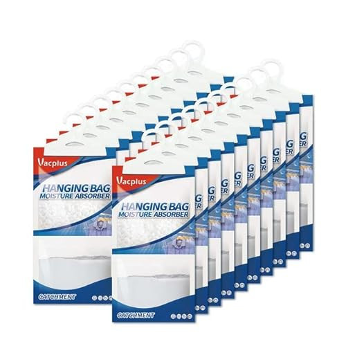 Vacplus Moisture Absorbers Packets, Fragrance Free 20 Pack, Humidity Packs, Dessicant Packets, Hanging Closet Dehumidifier Bags, Odor Eliminator for Bathroom 9.8OZ | Amazon (US)