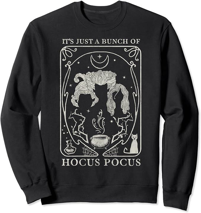 Disney Hocus Pocus Just A Bunch Of Hocus Pocus Tarot Card Sweatshirt | Amazon (US)