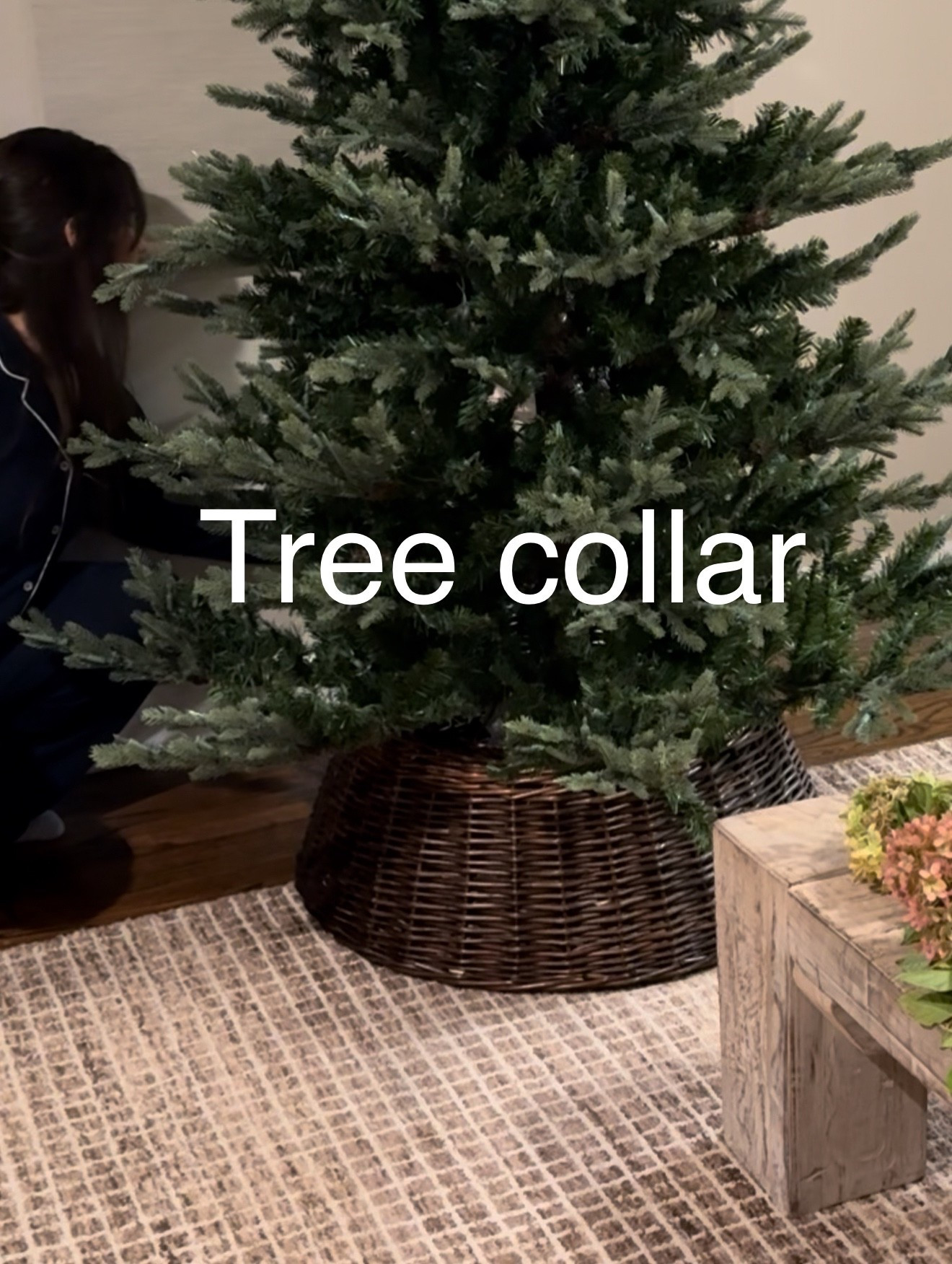 Dark brown woven wicker tree collar 🎄

#LTKHoliday #LTKHome