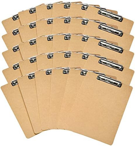 Amazon Basics Hardboard Office Clipboard - 30-Pack | Amazon (US)