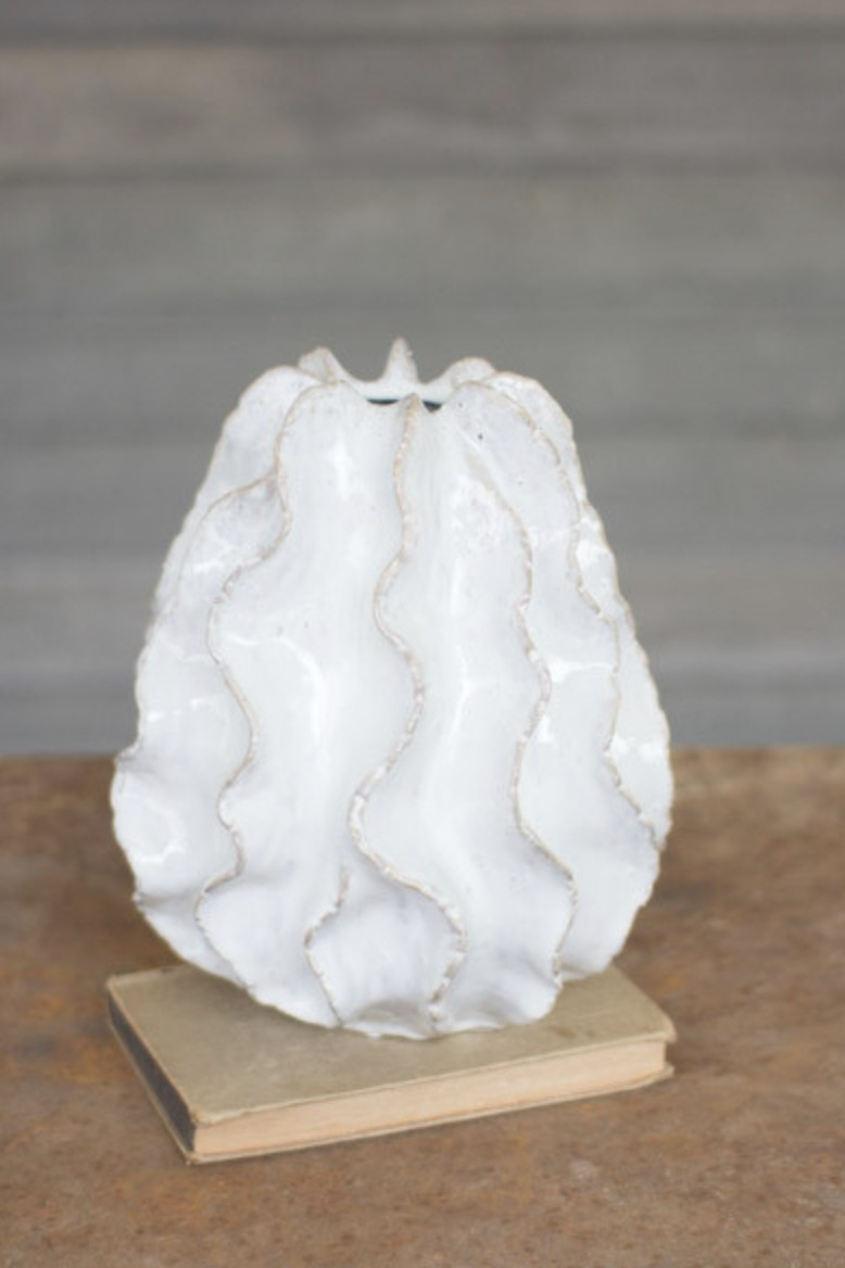 Ceramic Ruffle Vase, Small | Megan Molten