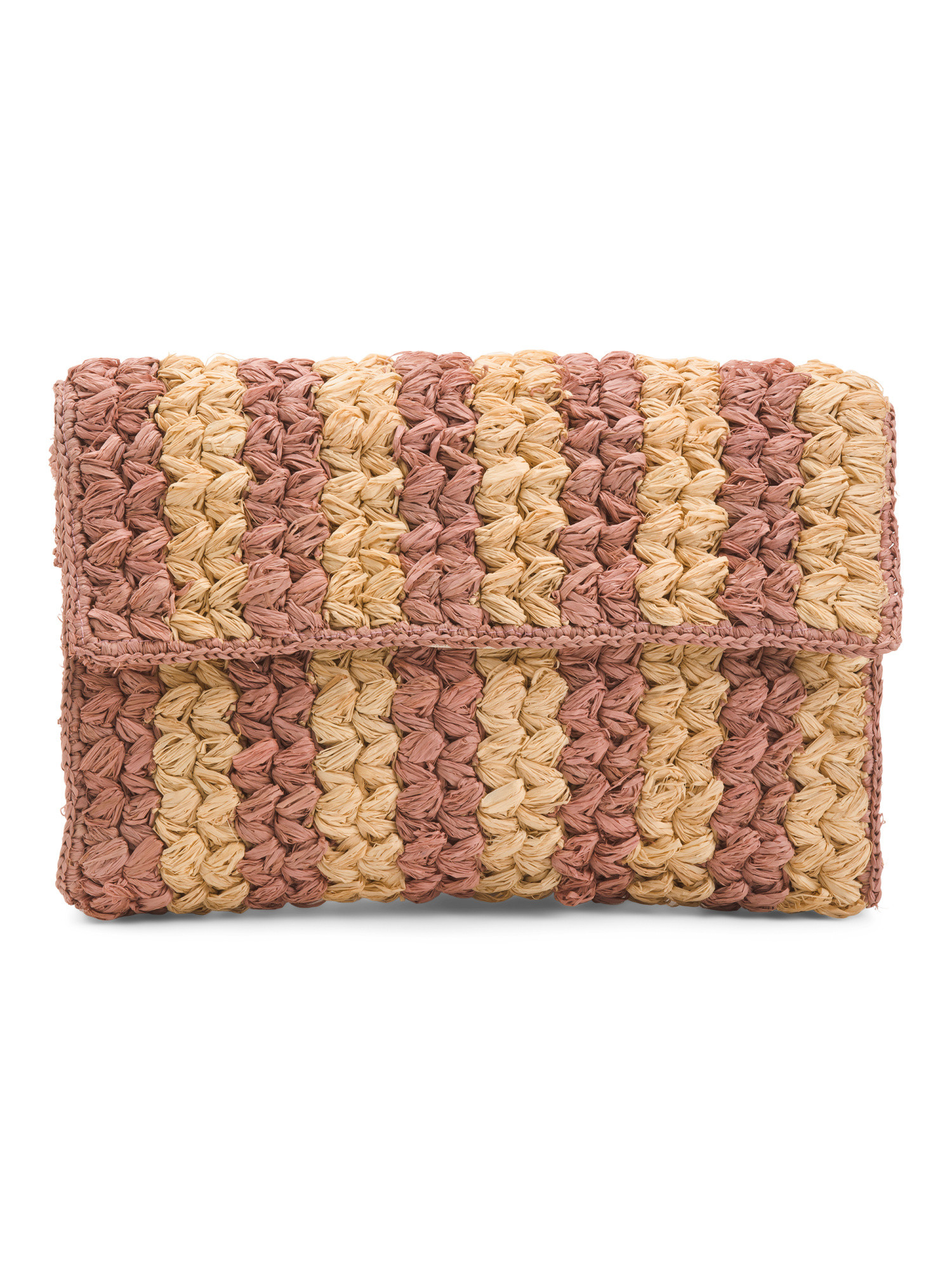 Small Remi Braided Raffia Clutch | TJ Maxx