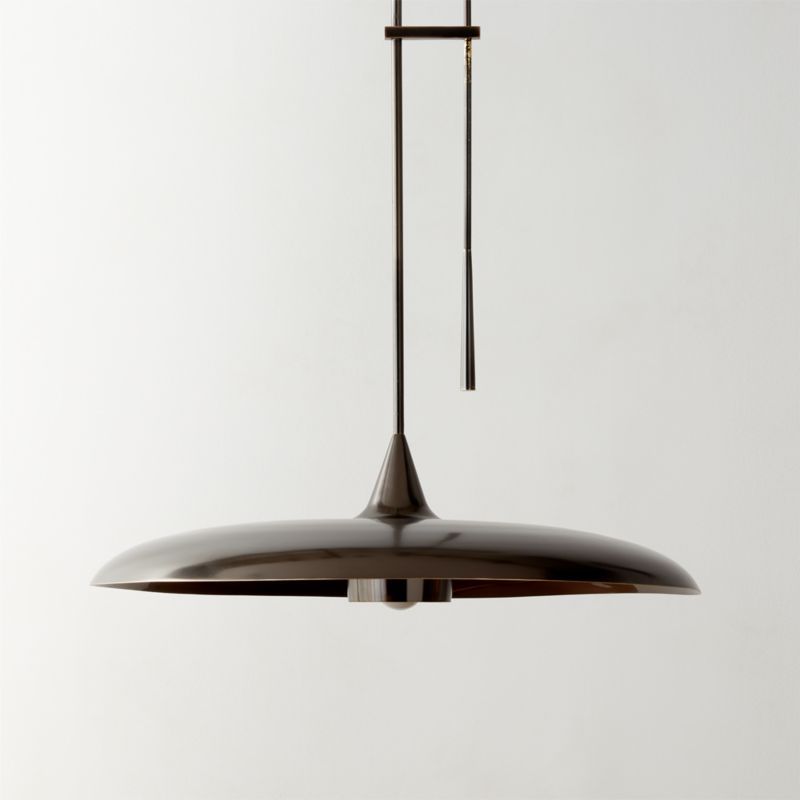 Brio Modern Blackened Brass Pendant Light + Reviews | CB2 | CB2