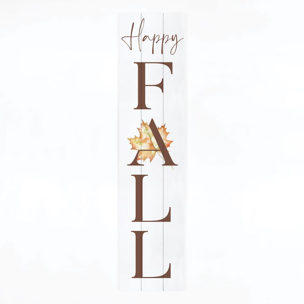 P Graham Dunn HAPPY FALL Wood Wall Art-YPNL0009 - The Home Depot | The Home Depot