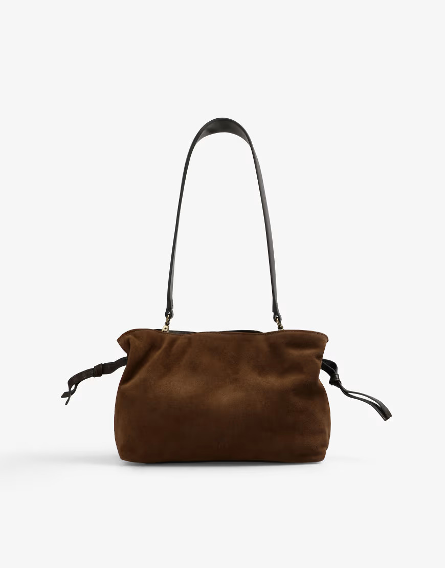 Scalpers – Weiche Tasche aus Wildleder in Braun-Brown | ASOS (Global)