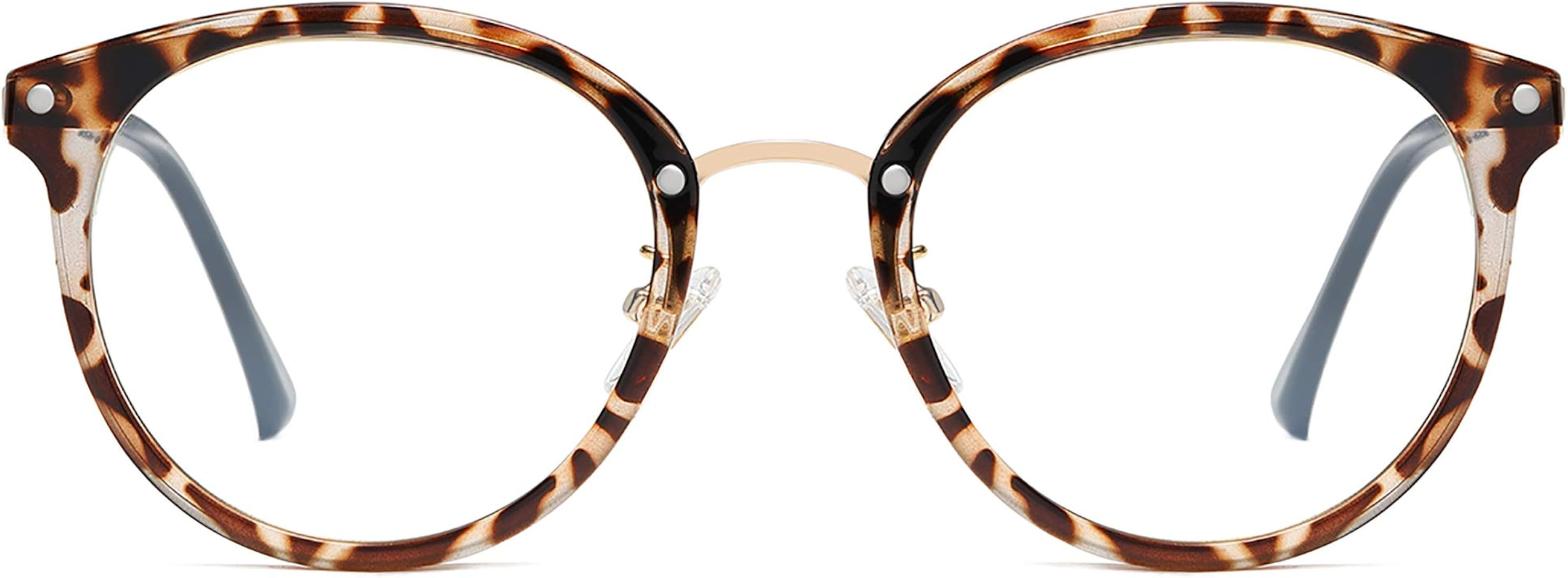 SOJOS Retro Round Blue Light Glasses for Women Computer Glasses Big TR90 Eyewear Frame SJ9001 | Amazon (US)
