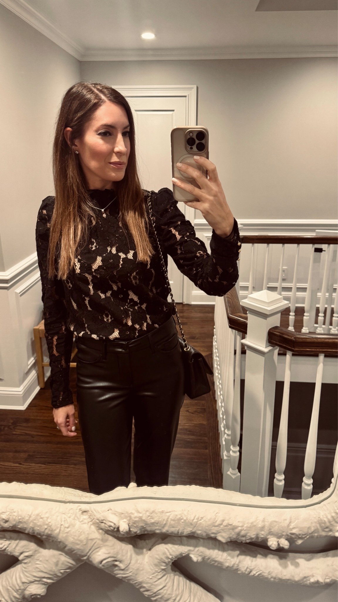 Favorite pieces for easy holiday dressing ✨ 

Faux leather pants lace top black outfit inspiration ootd holiday looks 

#LTKHoliday #LTKStyleTip #LTKgrwm