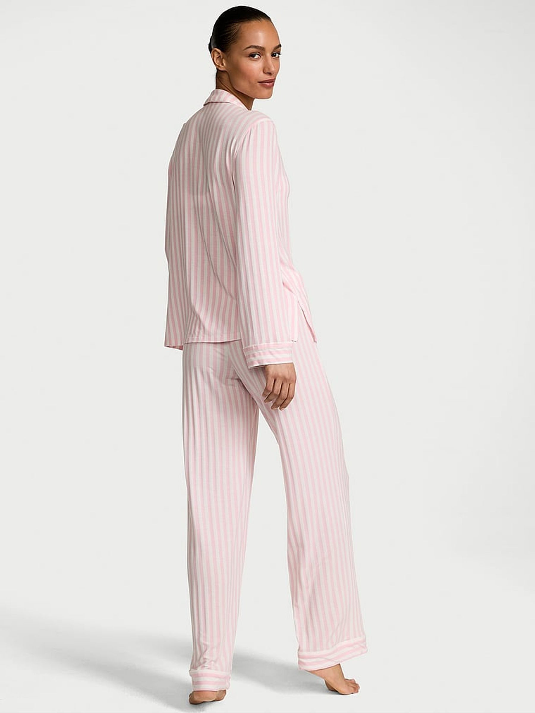 Pretty Blossom Pink Stripe Modal Long Pyjamas Set | Victoria's Secret UK