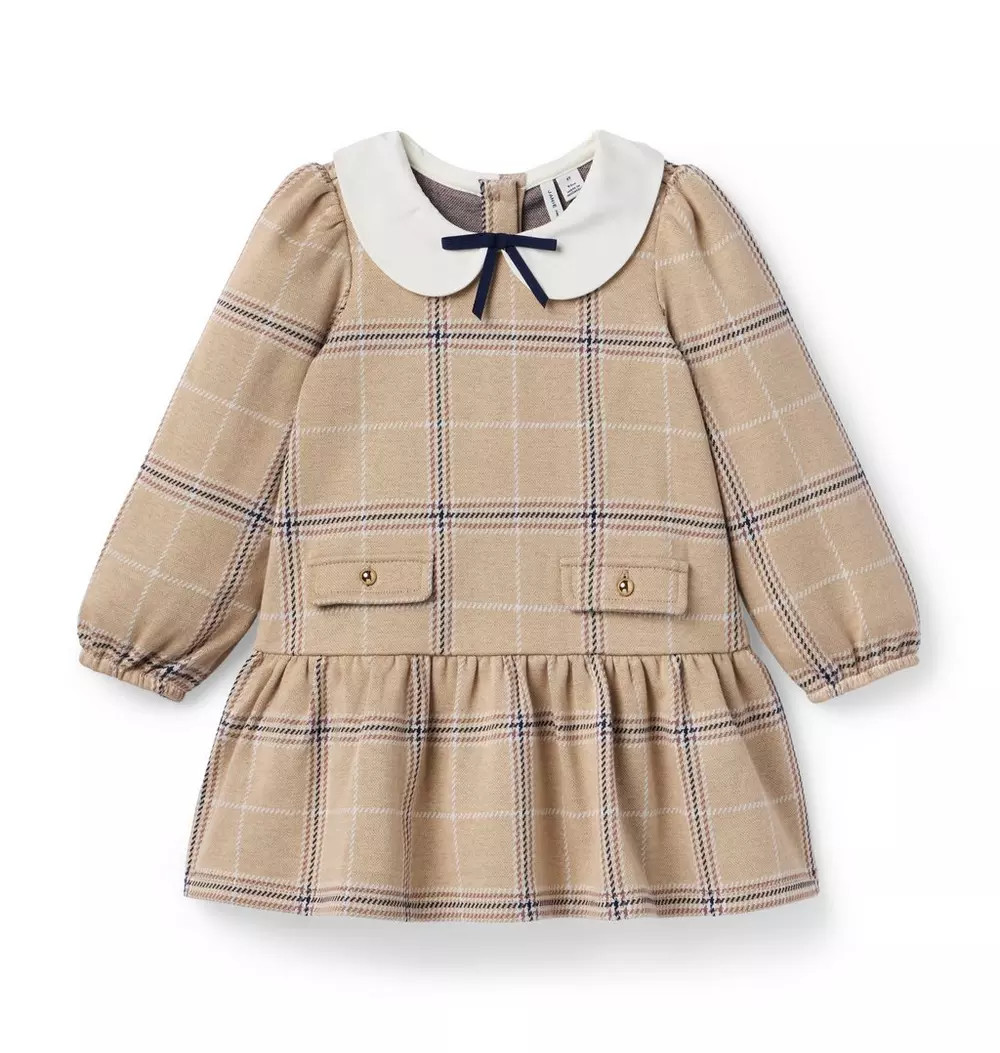 Janie and Jack | The Plaid Collared Dress - Brown / 8 | Janie and Jack