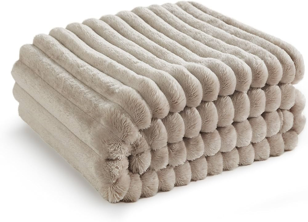 Bedsure Linen Fleece Twin Blanket for Couch - Super Soft Cozy Blankets for Women, Cute Small Blan... | Amazon (US)