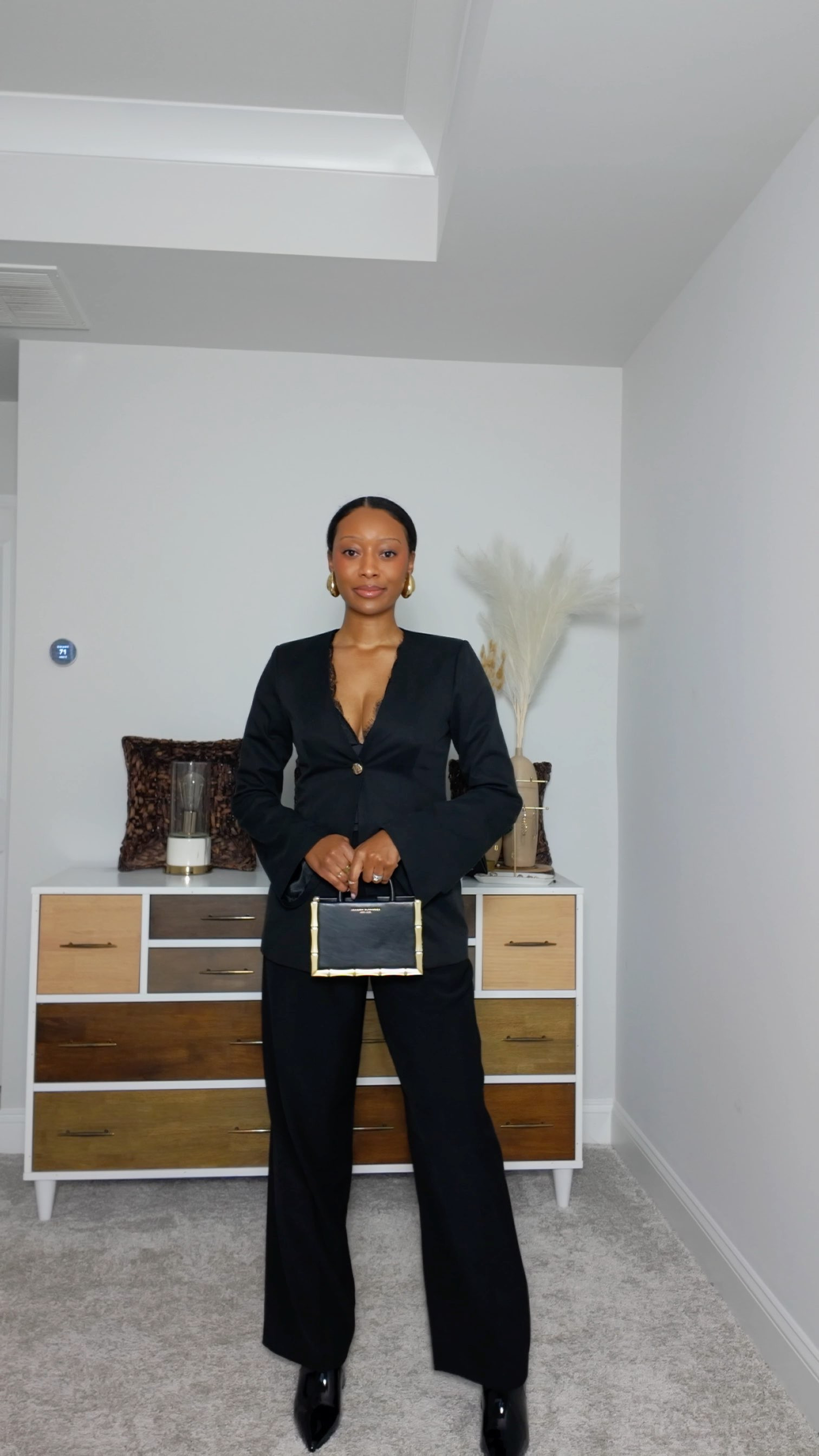 Finishing touches before heading out my my friend's birthday dinner! 

 #LTKgrwm