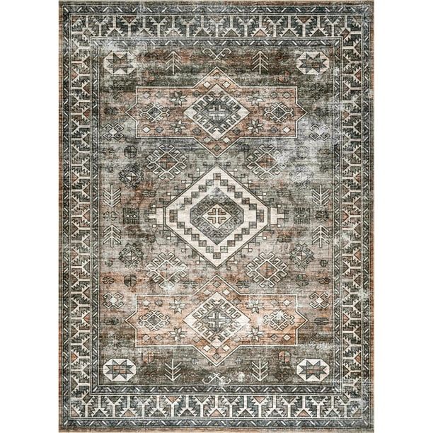 nuLOOM Bowie Machine Washable Tribal Pattern Area Rug, 2' x 3', Rust - Walmart.com | Walmart (US)