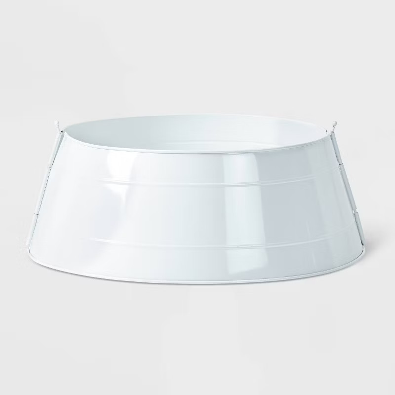 27in Metal Christmas Tree Collar Glossy White - Wondershop™ | Target