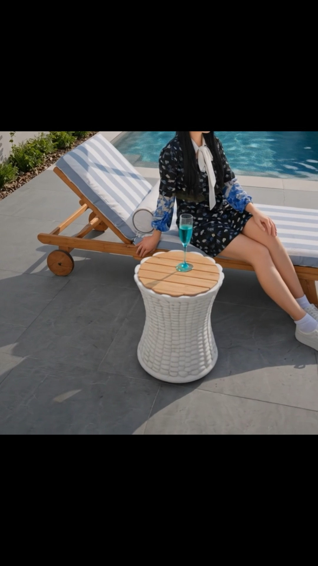 Blue on blue 💙

From the dress to the blouse, the fluted glass to the pool—layers of blue creating an effortless poolside palette.

A relaxed backyard poolside lounge moment, where clean lines, soft light, and a cocktail in hand make home feel like a private escape.

Memorial Day Sale is on — shop my favorite pieces for this backyard lounge look.

#dress #blouse #blue #poolside #chaise #outdoorsidetable #outdoorpillow #wineglass #flutedglass #sneakers #outdoorlounge #outdoorchaise #cocktailhour #backyardlounge #poolsidelounge #summerstyle #ltkstyle #ltkhome

#LTKdayinmylife #LTKHome #LTKSaleAlert