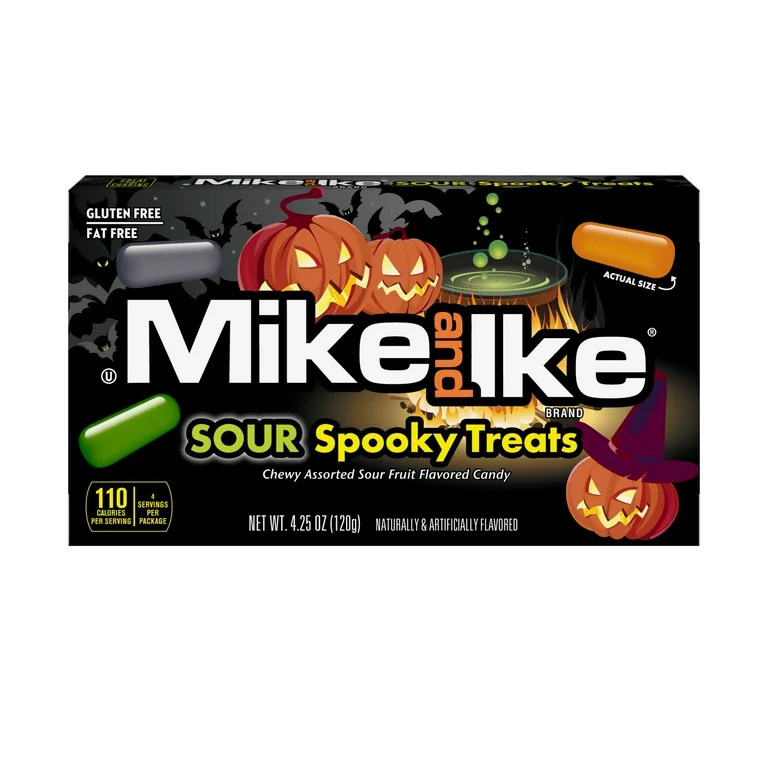 MIKE AND IKE SOUR Spooky Treats Chewy Candy, Halloween Candy, 4.25 Ounce Theater Box, 1 Count - W... | Walmart (US)