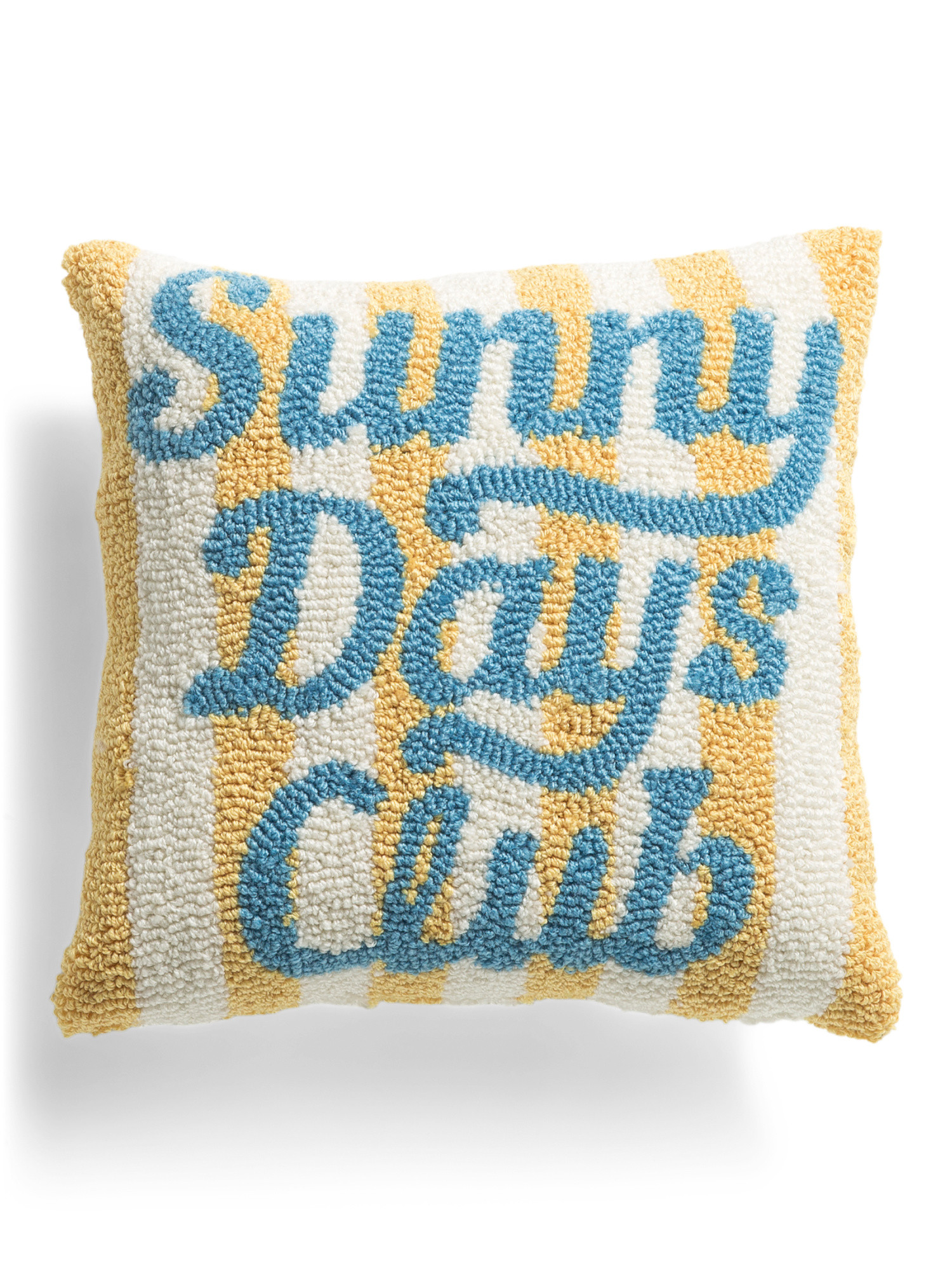 14x14 Sunny Days Club Hook Pillow | TJ Maxx