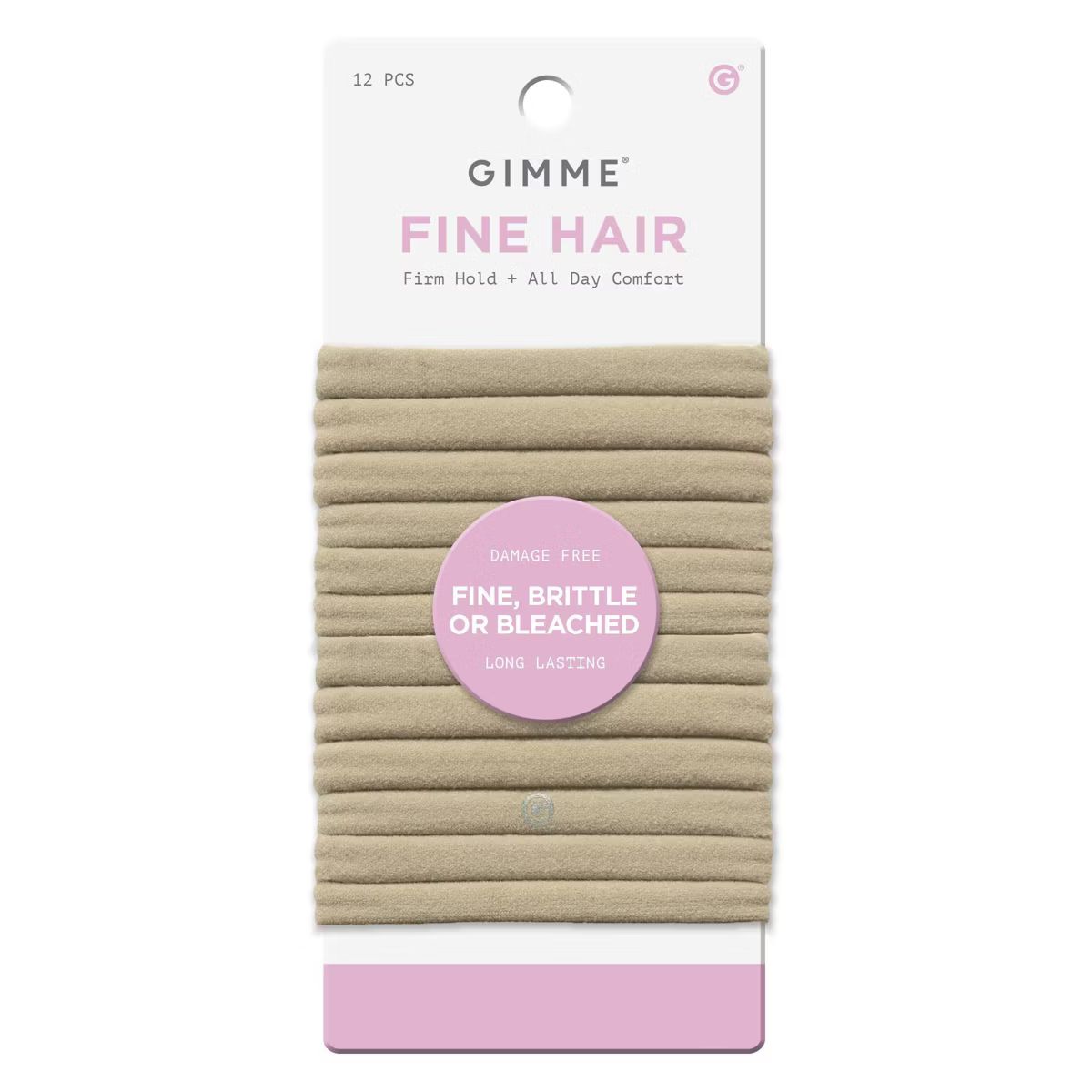 Gimme Beauty Fine Hair Tie Bands - Blonde - 12ct | Target