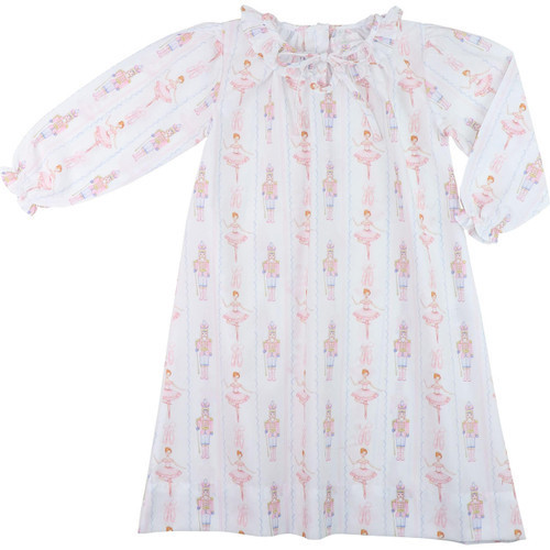 Pink and Blue Ballet Nutcracker Print Nightgown | Cecil and Lou