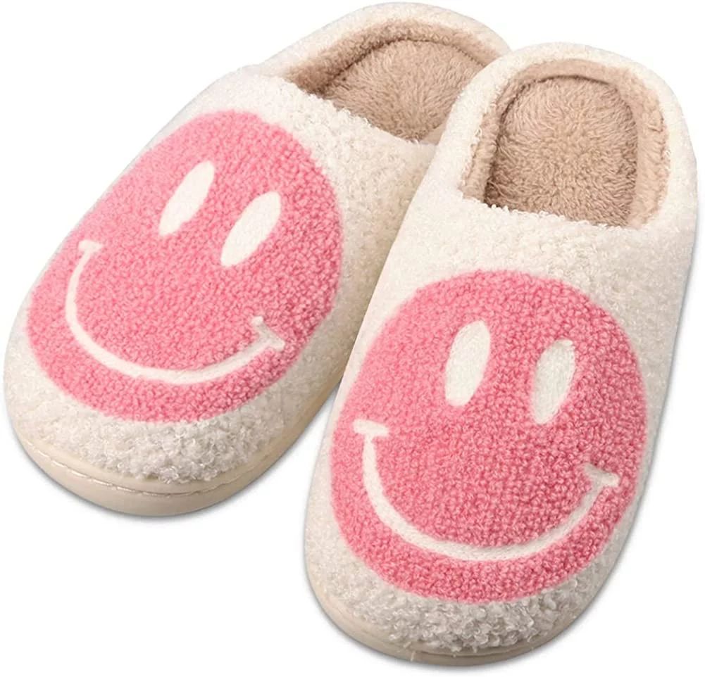 Smiley Face Silppers for Women and Men House Smiley Slippers Cute Preppy Slippers Non-Slip | Walmart (US)
