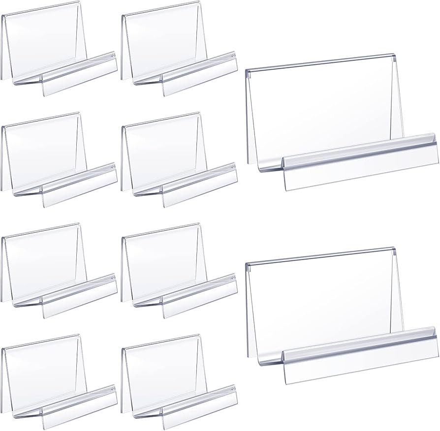 Qunclay 10 Pcs Clear Acrylic Purse Display Stand Wallet Stand Glasses Holder and Card Holder Clut... | Amazon (US)