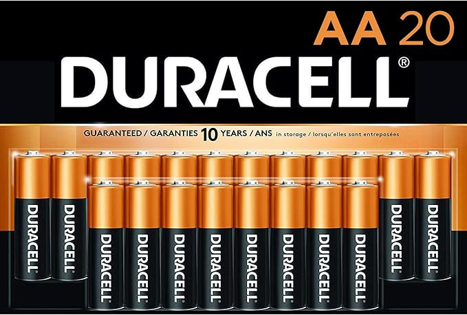 Duracell - CopperTop AA Alkaline Batteries - Long Lasting, All-Purpose Double A battery for House... | Amazon (US)
