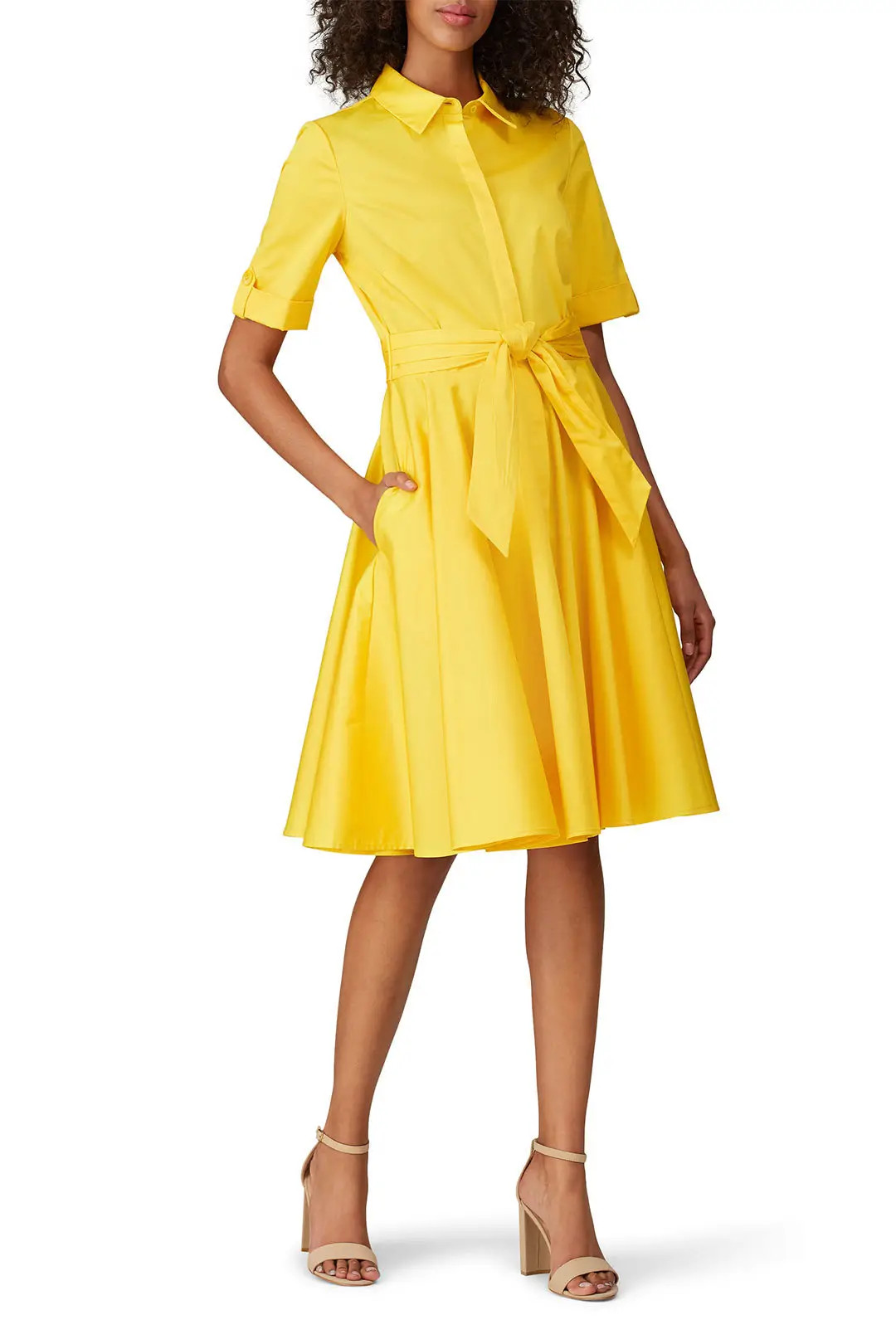 Shirt Collar Flare Dress | Rent the Runway