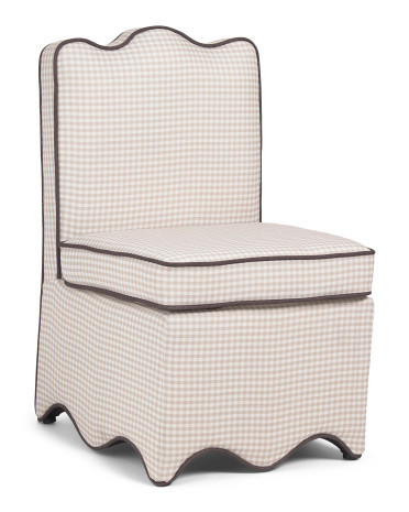 22x33 Gingham Scalloped Bottom Dining Chair | TJ Maxx