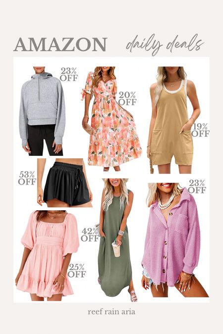 Daily deals for clothes on Amazon. For Amazon products, click the 3 dots in the top right corner and select “Open in system browser” to shop via Amazon app. Thank you for shopping with me!! Have an amazing rest of day and send me a message if you ever need help shopping for something! @reefrainaria on IG and @reefrainaria on TikTok

#LTKtravel #LTKsalealert #LTKunder50