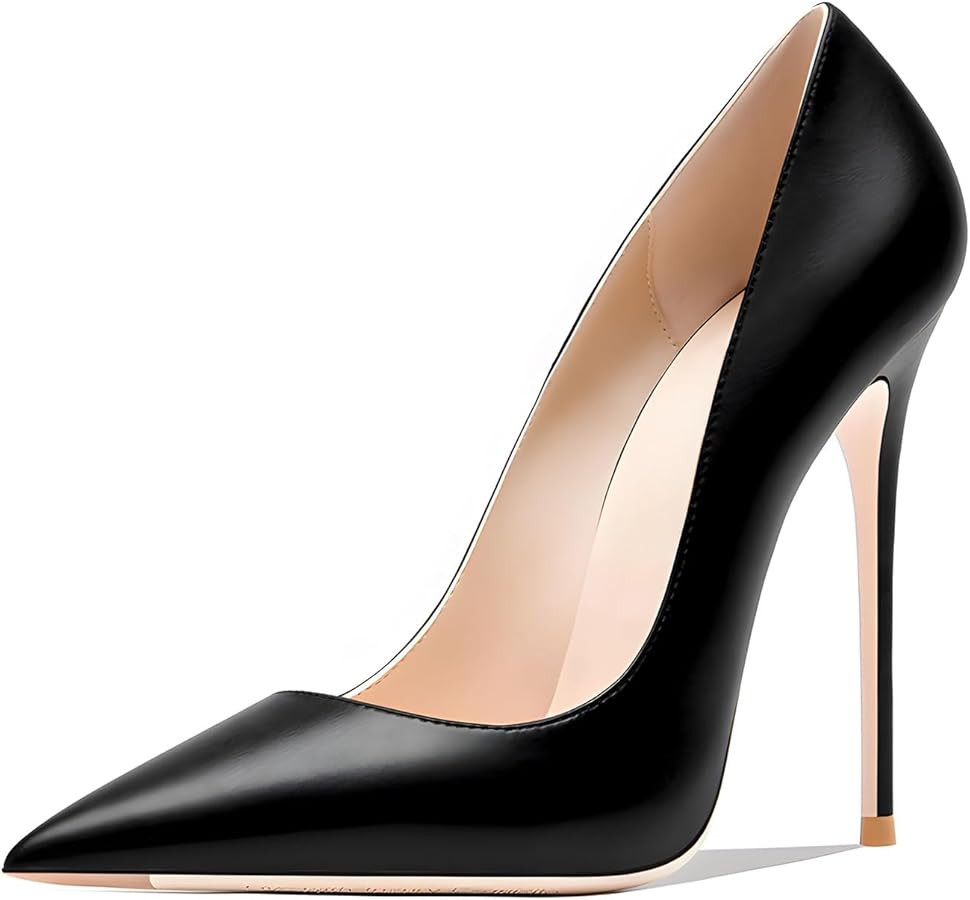 Women's Pointed Toe Stiletto Heels Pumps 4.7IN High Heel Dress Shoes for Parties Wedding Banquet ... | Amazon (US)