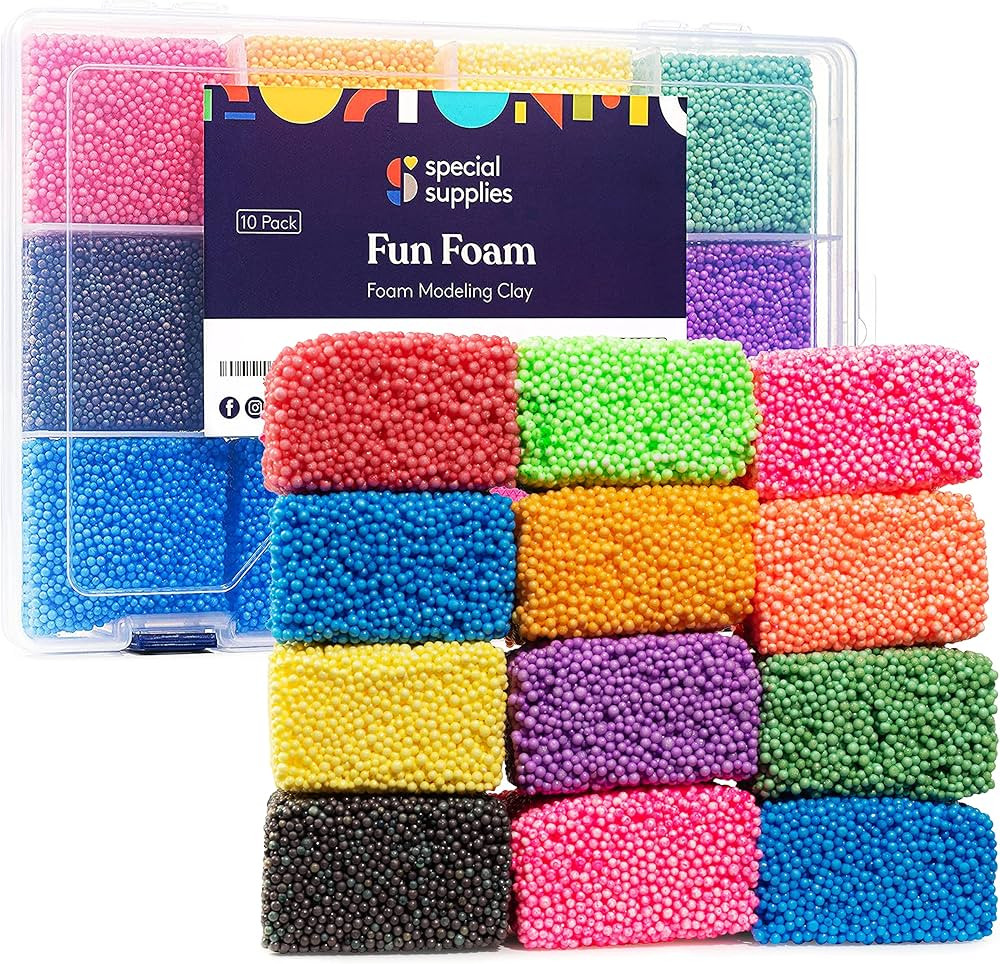 Special Supplies Fun Foam Modeling Foam Beads Play Kit, 12 Blocks Children’s Educational Clay f... | Amazon (US)