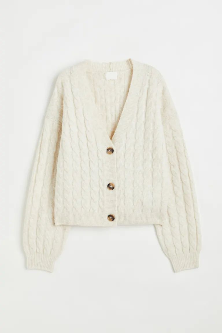 Short Cable-knit Cardigan | H&M (US + CA)
