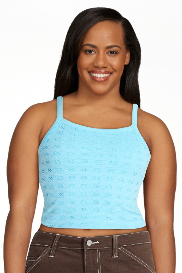 No Boundaries Cropped Textured Stitch Tank Top, Women's XXS-XXL | Walmart (US)