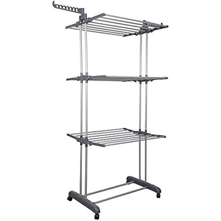 HOMIDEC Clothes Drying Rack, Oversized 4-Tier(67.7" High) Foldable Stainless Steel Drying Rack Cloth | Amazon (US)