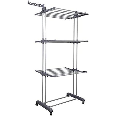 HOMIDEC Clothes Drying Rack, Oversized 4-Tier(67.7" High) Foldable Stainless Steel Drying Rack Cloth | Amazon (US)