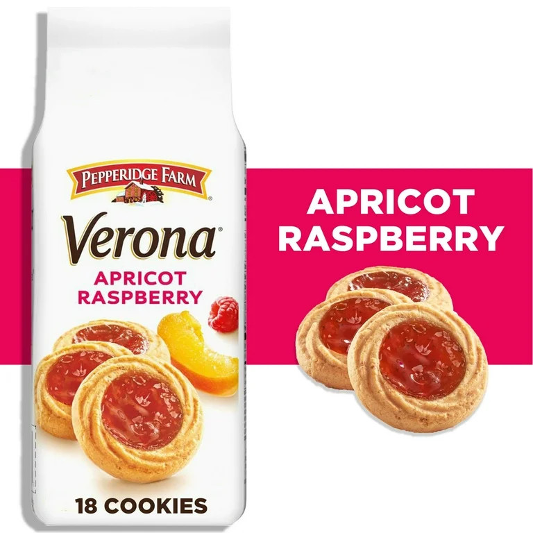 Pepperidge Farm Verona Apricot Raspberry Thumbprint Cookies, 6.75 oz Bag | Walmart (US)