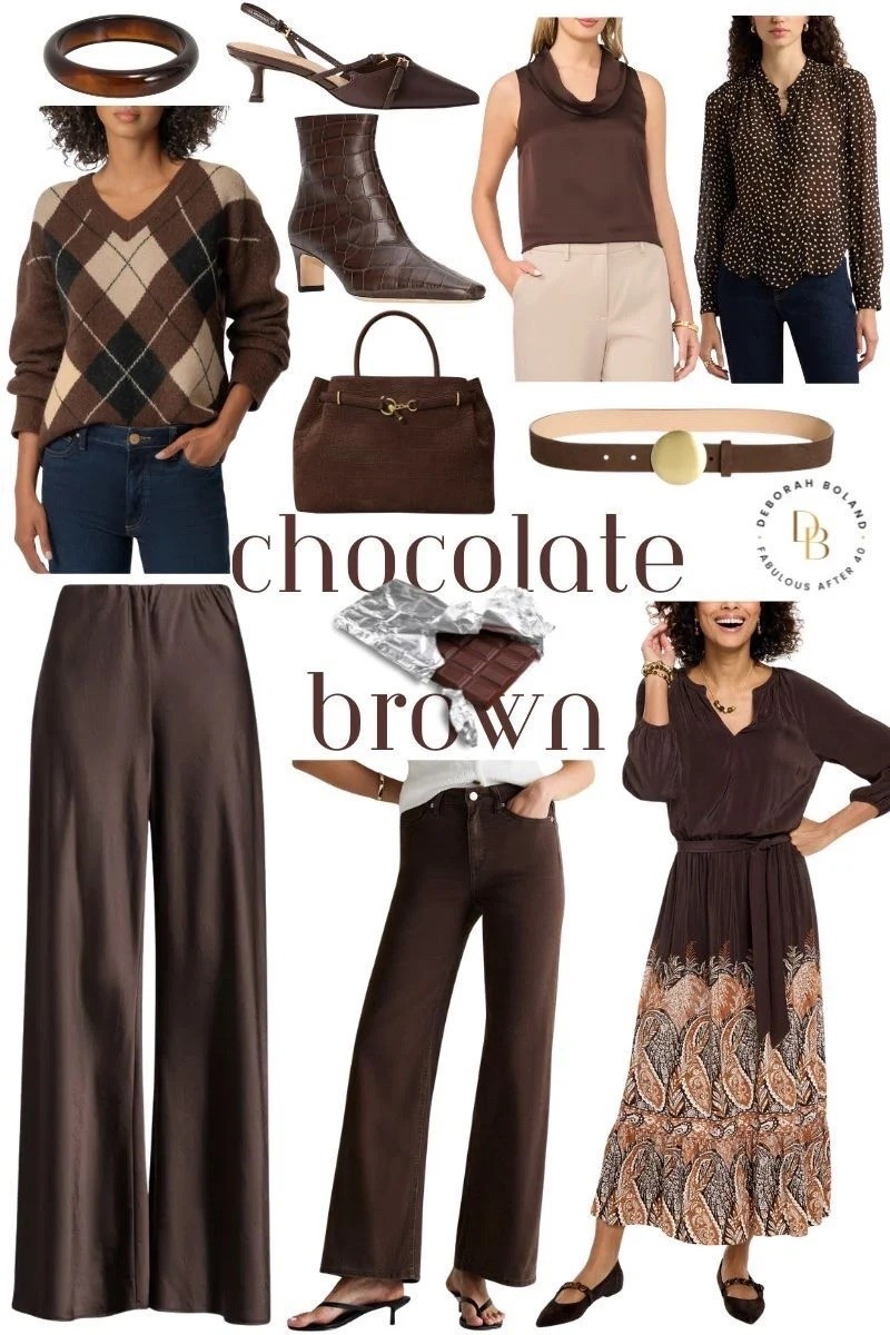 Chocolate brown is having a moment for fall, and I am absolutely here for it. 🤎🍂

There’s something so rich and cozy about this color, and I love that it feels a little softer than black while still giving an outfit that polished, pulled-together look.

From sweaters and jackets to pants, shoes and accessories, chocolate brown is one of those colors that works beautifully with so many things already in your closet — cream, denim, camel, leopard, burgundy… the list goes on!

#LTKSeasonal #LTKootd #LTKgrwm