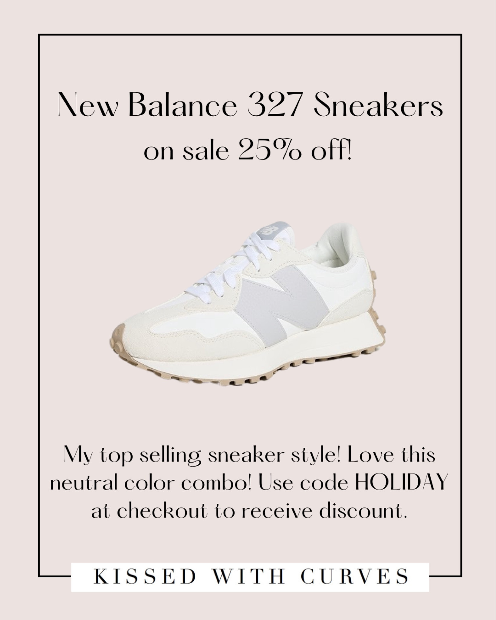 New Balance 327 sneakers on sale 25% off in this color combo with code HOLIDAY. Great everyday casual sneakers. True to size. Great holiday gift idea! 


#LTKCyberWeek #LTKShoeCrush #LTKGiftGuide