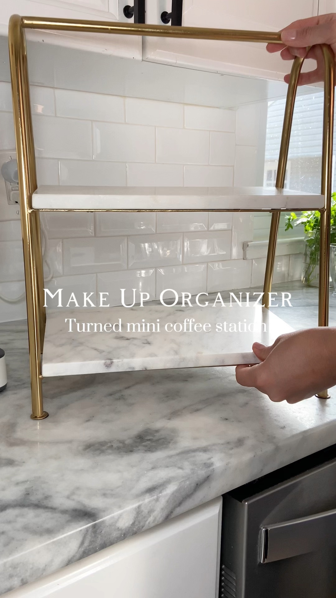 Mini coffee bar  Comment “COFFEE” to get the link to shop straight to your DM’s 🤍

This two tier make up organizer was a great Marshall’s find at an incredible price. It’s real marble with metal gold finish. I’ve linked a couple of similar ones for you. 

The ceramic sugar holder was also a Marshall’s find, I love the gold “sugar” label.

And can we admire the cute bunny print in honor of Easter 🐰 🤍

Everything here is linked in my LTK shop. 

#LTKVideo #LTKhome #LTKSeasonal