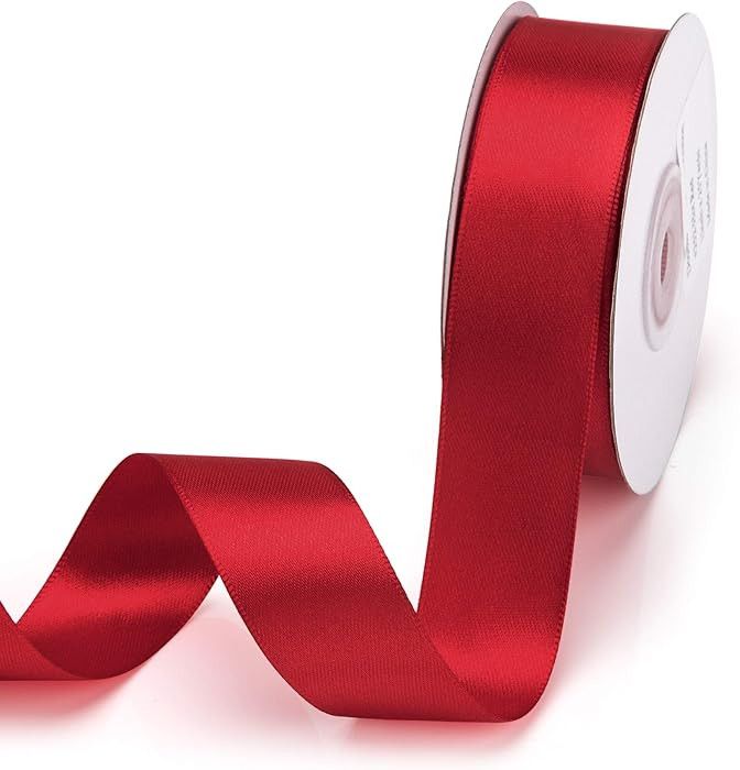 Filan Double Face Satin Ribbon 1 Inch x 25 Yards Double Sided Solid Polyester Ribbon for Gift Wra... | Amazon (CA)