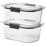 Rubbermaid 2-Piece Brilliance Food Storage Containers with Lids for Lunch, Meal Prep, and Leftove... | Amazon (US)