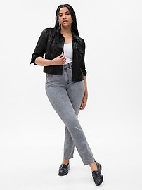 Faux-Leather Puff Sleeve Jacket | Gap (US)