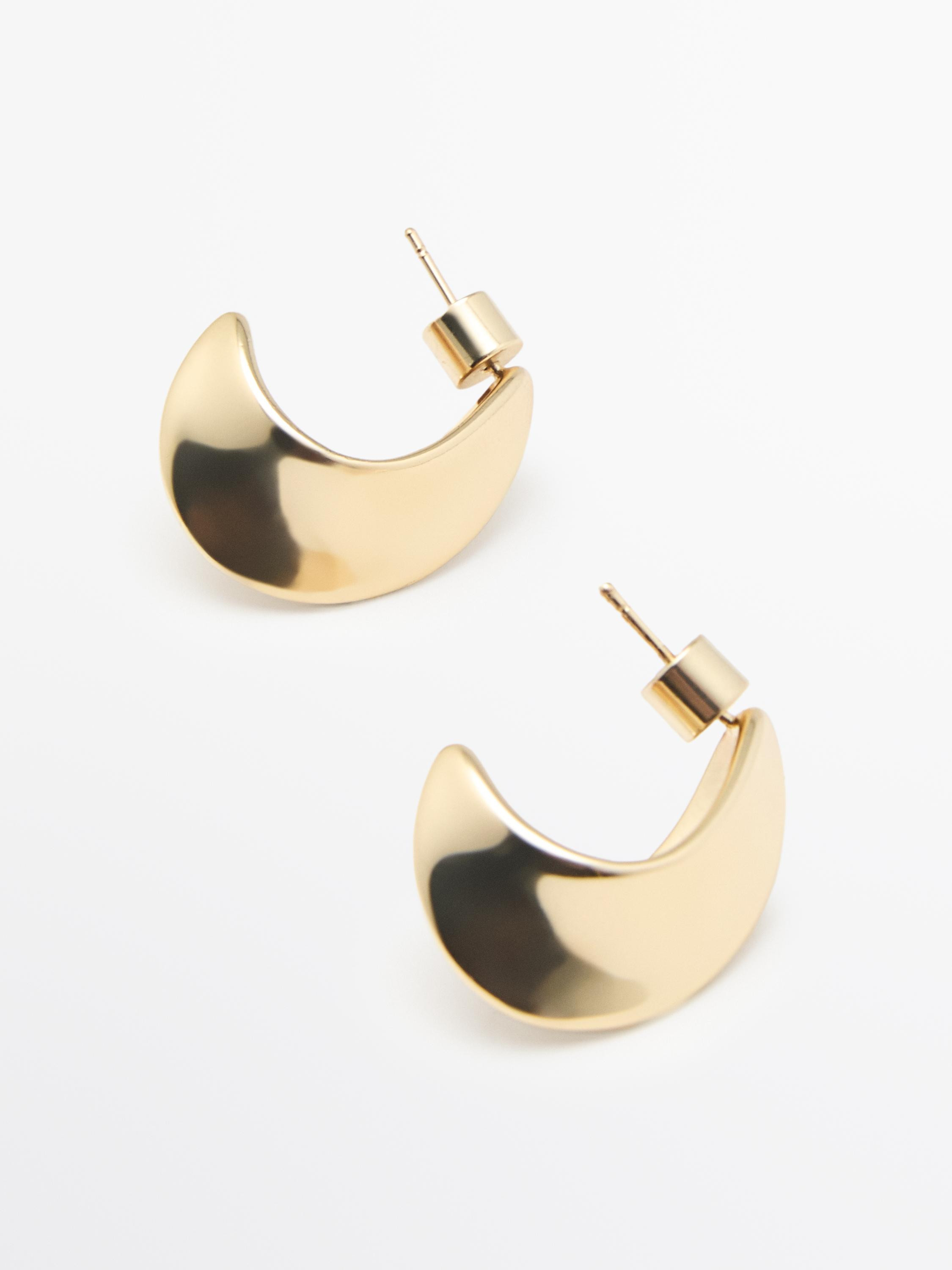 Moon hoop earrings | Massimo Dutti US
